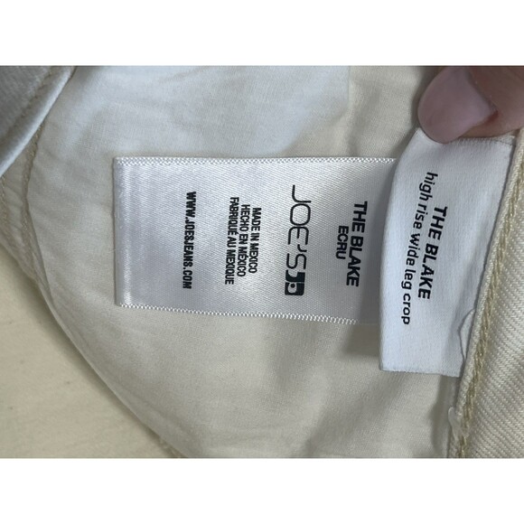 NWT Joes Jeans The Blake Size 26 Cream High Rise Wide Leg Crop ankle - Picture 5 of 6